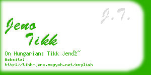 jeno tikk business card